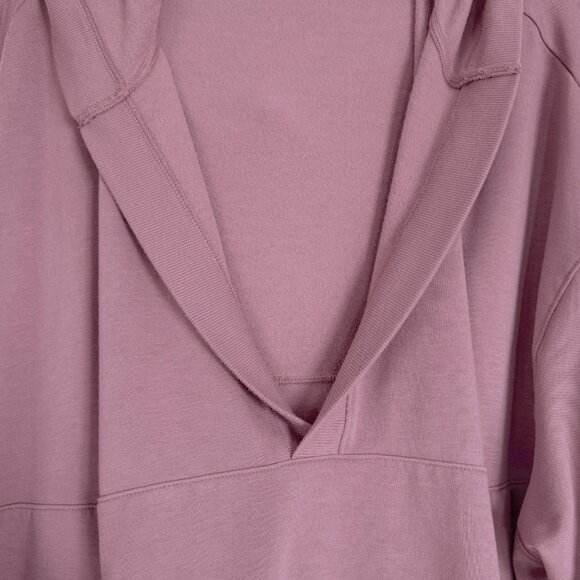 Old Navy ROSEBLOOM Pink Mauve 2X Oversized Live-In French-Terry Tunic Hoodie - Picture 6 of 11